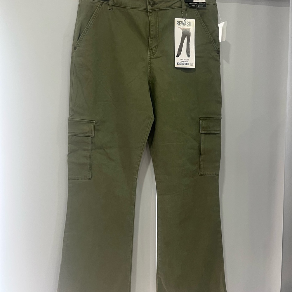 Rewash Woman Green Cargo Pants